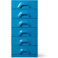 hkliving - commode avec 6 tiroirs, bright blue