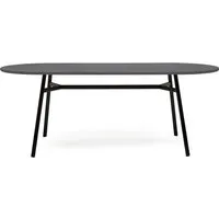 puik - tress table de salle à manger small, 210 x 90 x 75 cm, noir