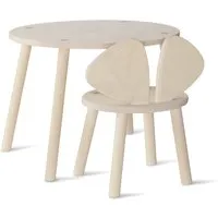 nofred - mouse toddler set (chaise et table), bouleau laqué mat