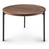eva solo - savoye table basse, ø 60 x h 42 cm, chêne fumé / noir