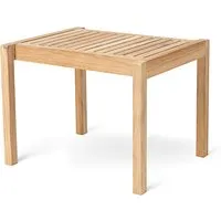 carl hansen - ah911 outdoor table d'appoint, 5 9. 5 x 4 8. 5 cm, teck non traité