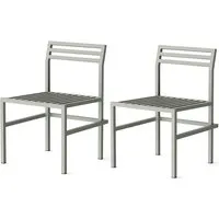 nine - 19 outdoors chaise de salle à manger, gris