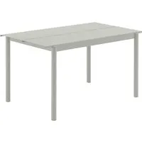 muuto - linear steel outdoor table de jardin, 140 x 75 cm, grise