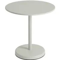 muuto - linear steel table de bistrot outdoor, ø 70 x h 73 cm, grise