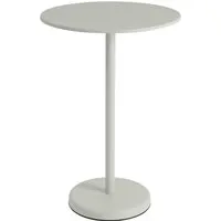 muuto - linear steel table de bistrot outdoor, ø 70 x h 105 cm, grise