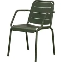 cane-line - copenhagen chaise outdoor, vert foncé / aluminium