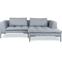 nuuck - rikke canapé, chaise r, 246 x 170 cm, gris clair (enna soft grey 1062)