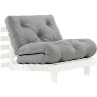 karup design - roots fauteuil-lit 90 cm, pin blanc / gris (746)