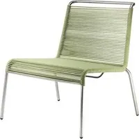 fdb møbler - m20l teglgård fauteuil lounge outdoor, cordelette verte