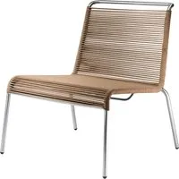 fdb møbler - m20l teglgård fauteuil lounge outdoor, cordelette marron