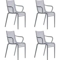 driade - pip-e fauteuil de jardin, lavande (lot de 4)