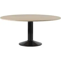 muuto - midst table de salle à manger, ø 160 cm, chêne huilé / noir
