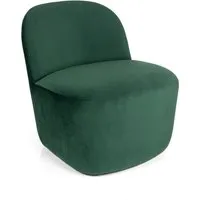studio zondag - clare big fauteuil, vert foncé / velours flow (40)