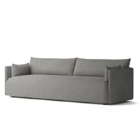 audo - offset sofa , 3 places, gris foncé ( audo bouclé 16)