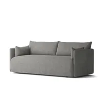 audo - offset sofa , 2 places, gris foncé ( audo bouclé 16)