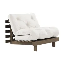 karup design - roots fauteuil-lit 90 cm, pin brun caroba / naturel (701)