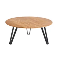 muubs - space table basse ø 90 cm, chêne huilé