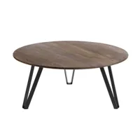 muubs - space table basse ø 90 cm, chêne fumé