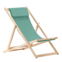 fiam - relax chaise longue, frêne / aqua