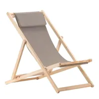 fiam - relax chaise longue, frêne / taupe