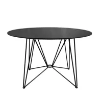 acapulco design - the ring table, h 74 x ø 120 cm, hpl noir / noir