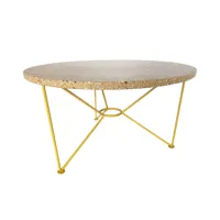 acapulco design - the low table, h 36 x ø 65 cm, terrazzo / citrus