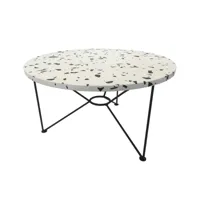 acapulco design - the low table, h 36 x ø 65 cm, terrazzo / azteca