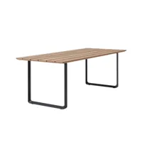 muuto - 70/70 table de jardin, 225 x 90 cm, sapelli / noir anthracite ral 7021