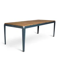 weltevree - bended table wood outdoor, 220 cm, gris-bleu