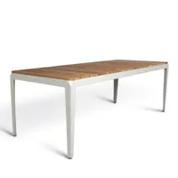 weltevree - bended table wood outdoor, 220 cm, gris agate