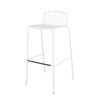 jan kurtz - mori chaise de bar de jardin, 75 cm, blanc
