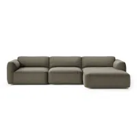 & tradition - develius mellow canapé d'angle, configuration f, warm grey (barnum 08)