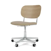 audo - co task chaise de bureau, chêne naturel / beige (tissu audo bouclé 02)