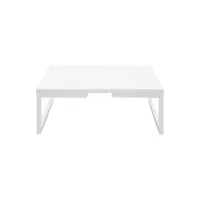 softline - mirror table basse, small, laquée blanc
