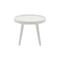 softline - alma table d'appoint, small, laquée blanc