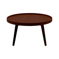 softline - alma table d'appoint, large, noyer laqué