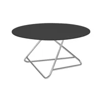 softline - tribeca table d'appoint, small, chrome / noir laqué