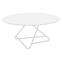 softline - tribeca table d'appoint, large, laquée blanc