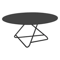 softline - tribeca table d'appoint, large, noir laqué