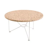 acapulco design - the low table, h 36 x ø 65 cm, terrazzo / rosato