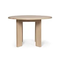 ferm living - tarn table de salle à manger, 115 cm, hêtre huilé blanc