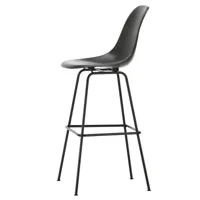 vitra - eames fiberglass chaise de bar, haute, basic dark / elephant hide-grey (patins en feutre)
