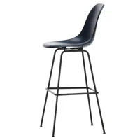 vitra - eames fiberglass chaise de bar, haute, basic dark / navy blue (patins en feutre)