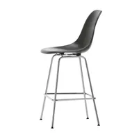 vitra - eames fiberglass chaise de bar, medium, chromé / elephant hide-grey (patins en feutre)