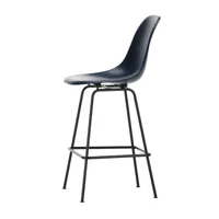 vitra - eames fiberglass chaise de bar, medium, basic dark / navy blue (patins en feutre)