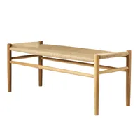 fdb møbler - j83b banc, chêne laqué mat / vannerie naturelle