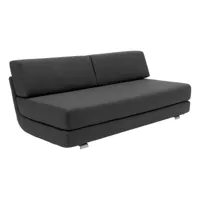softline - canapé-lit 3 places lounge, feutre gris foncé (610)