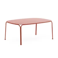 kartell - hiray table de jardin basse, h 38 cm, rouge rouille