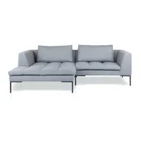 nuuck - rikke canapé, chaise l, 246 x 170 cm, gris clair (enna soft grey 1062)