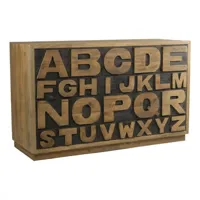 commode en bois alphabet style industriel